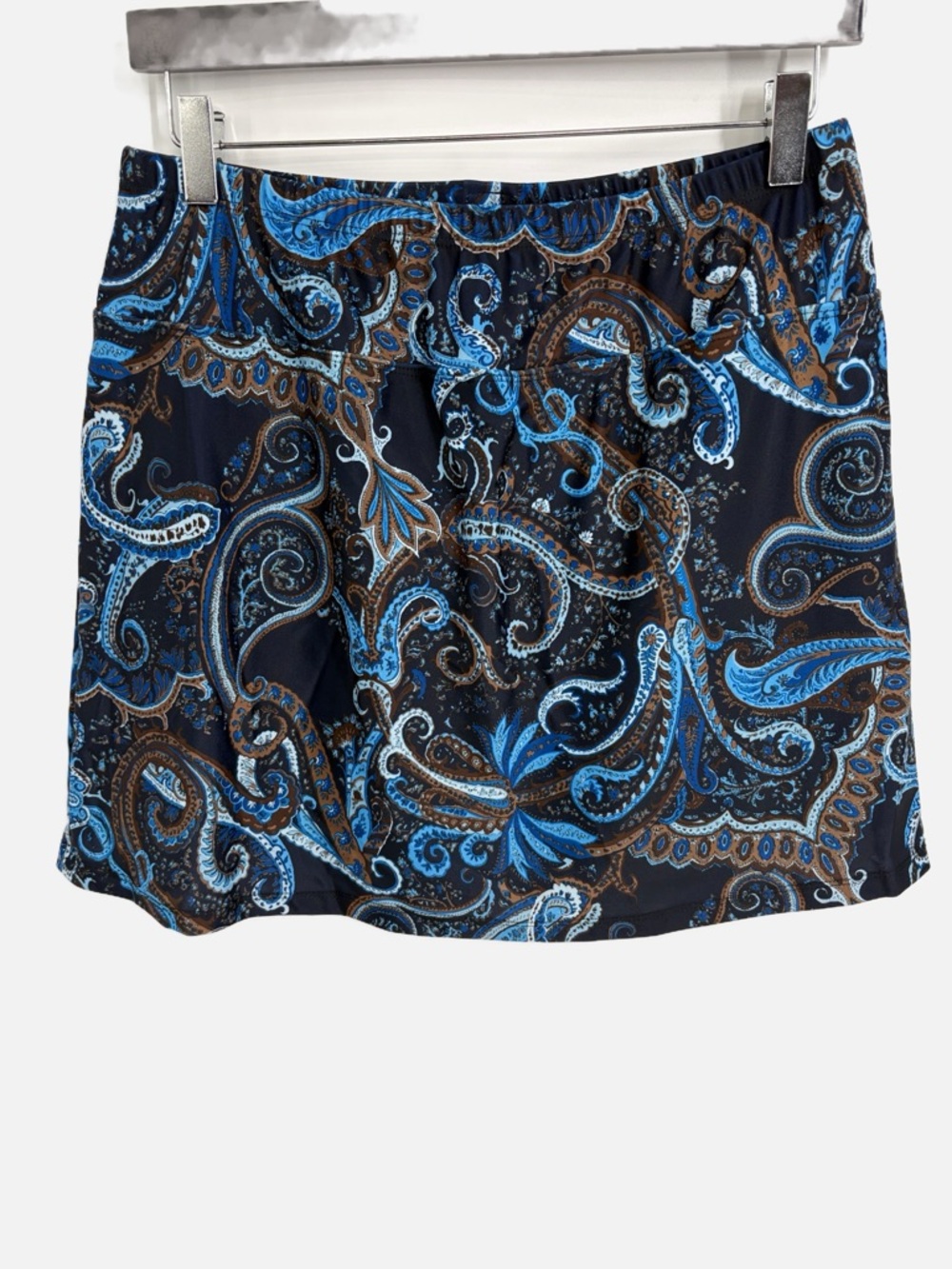 B Skinz Blue Paisley Activewear Skort Pull On Golf Pickleball NWOT Size Large